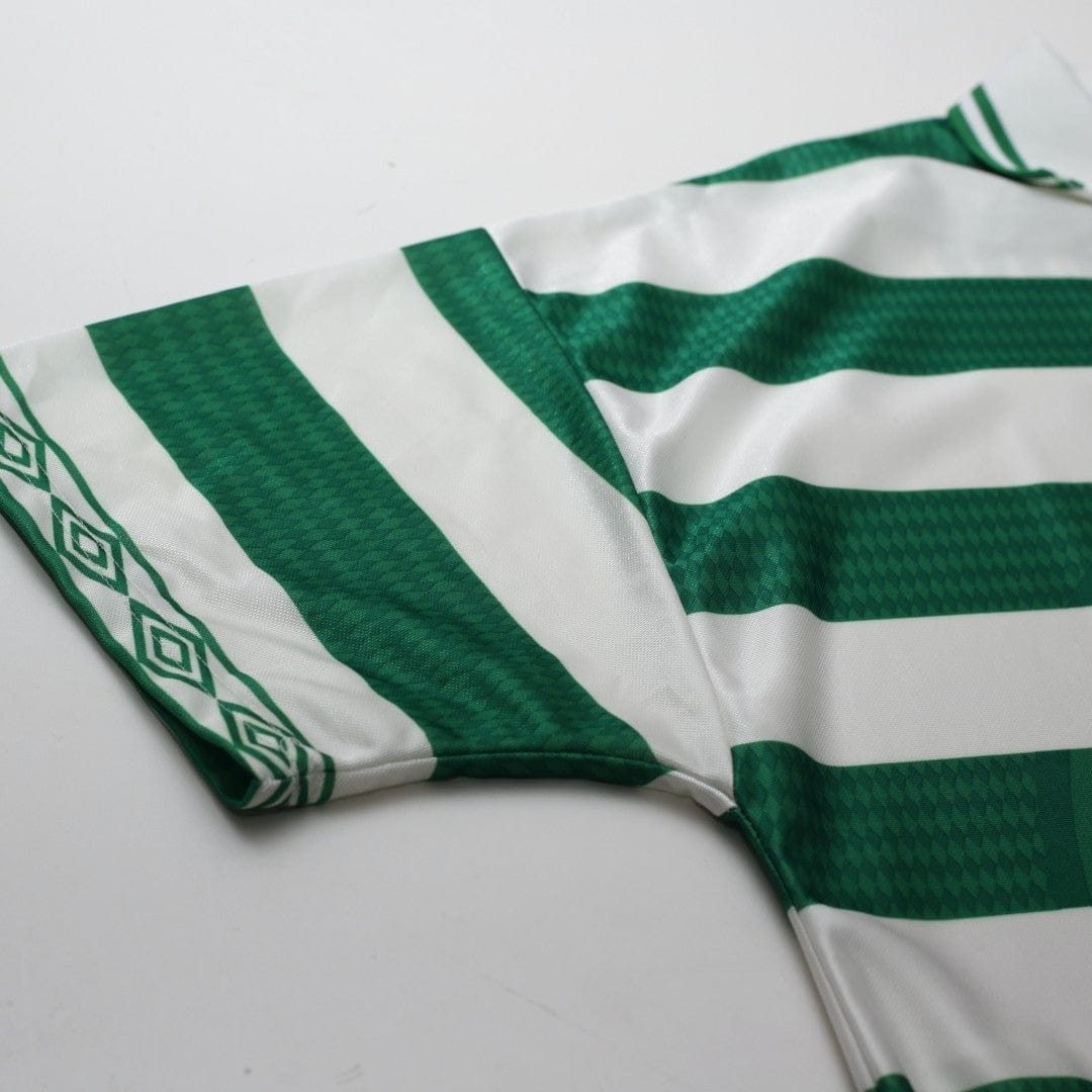 1997/99 Larsson #7 Celtic Vintage Umbro Home Football Shirt (XL)