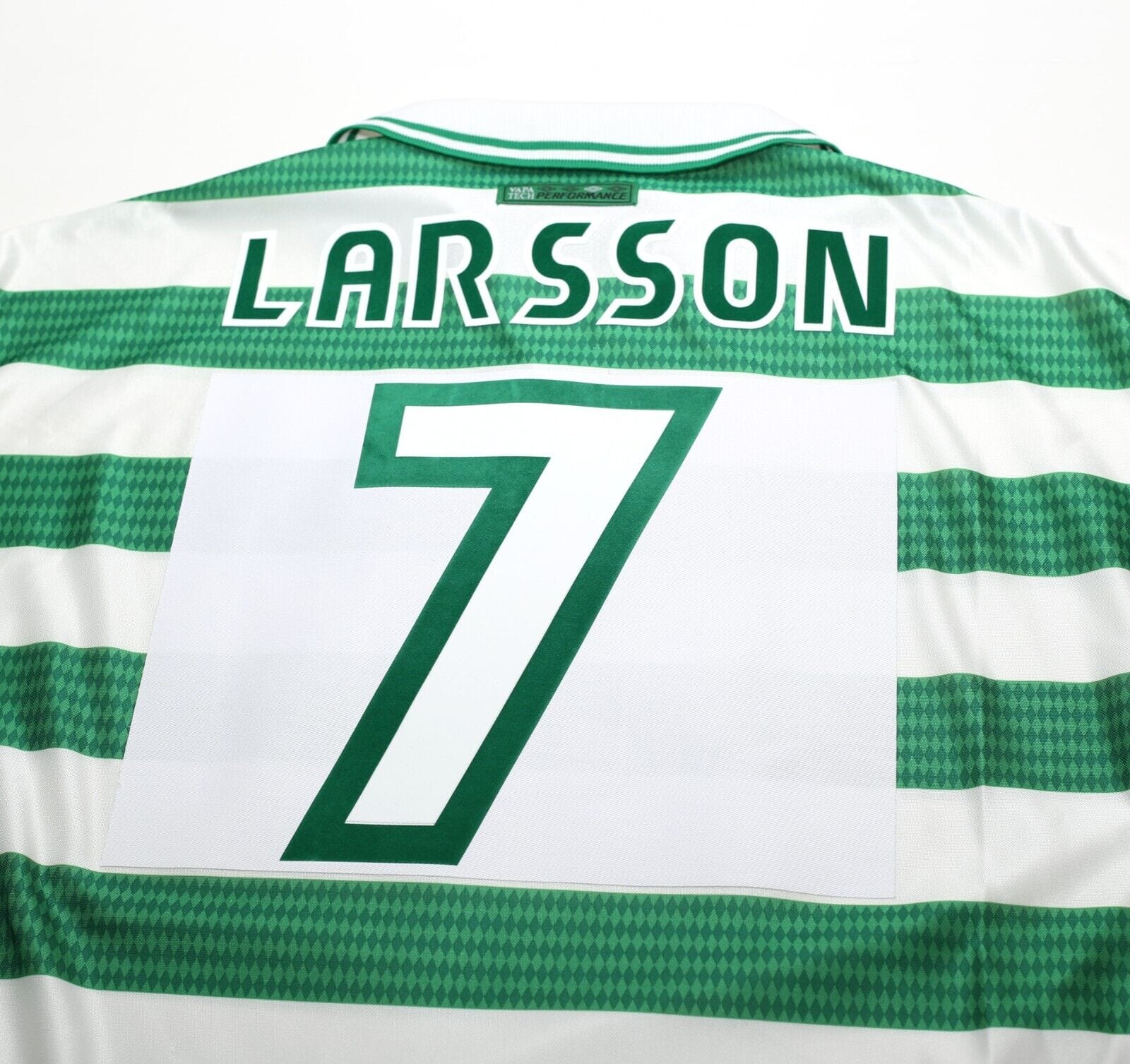 1997/99 LARSSON #7 Celtic Vintage Umbro Home Football Shirt (XL)