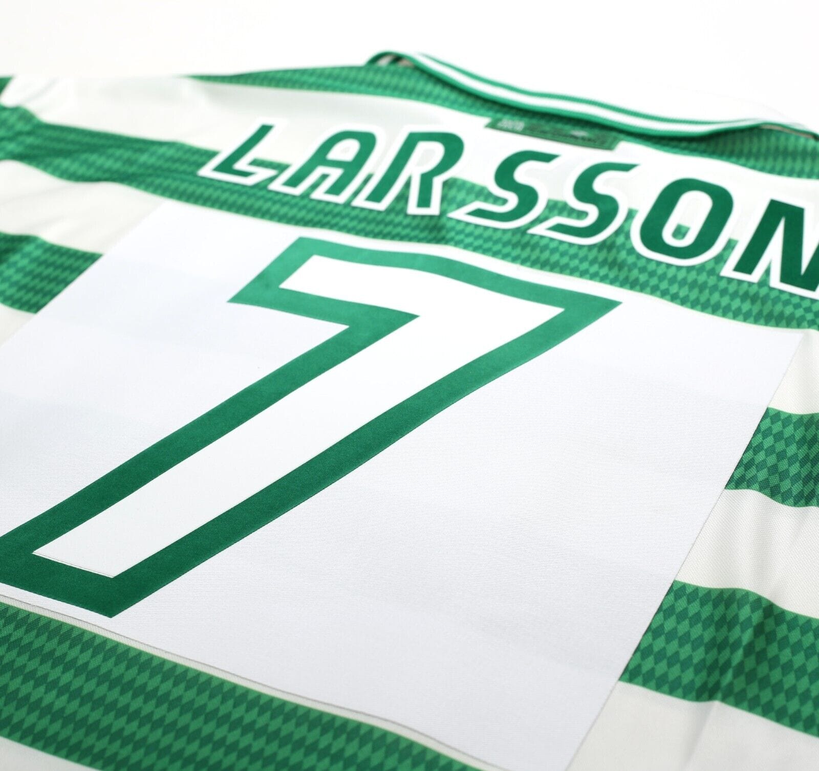 1997/99 LARSSON #7 Celtic Vintage Umbro Home Football Shirt (XL)