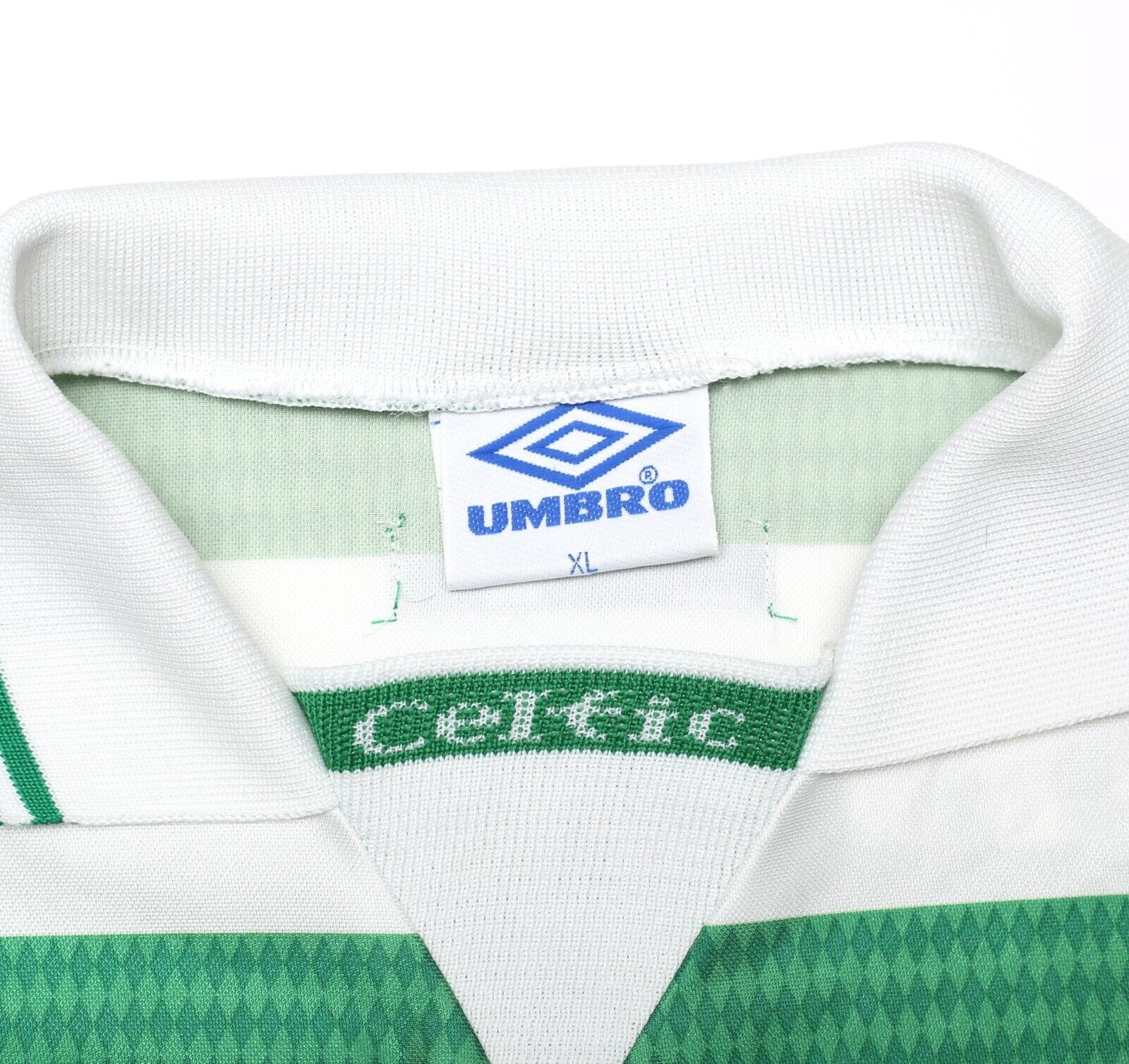 1997/99 LARSSON #7 Celtic Vintage Umbro Home Football Shirt (XL)