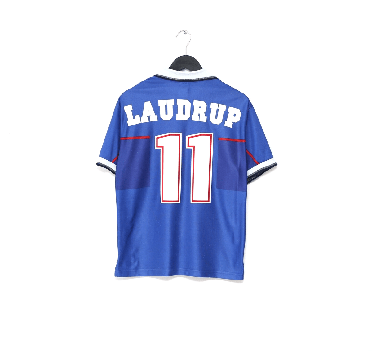 1997/99 LAUDRUP #11 Rangers Vintage Nike European Home Football Shirt (M)