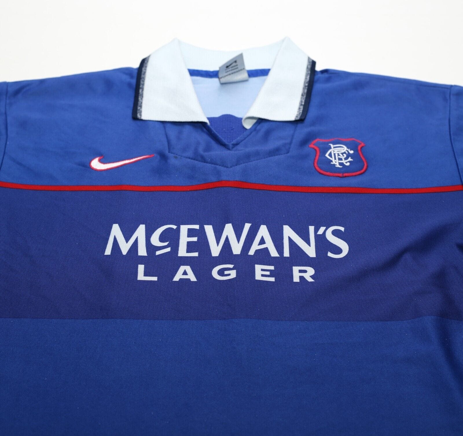 1997/99 LAUDRUP #11 Rangers Vintage Nike European Home Football Shirt (M)