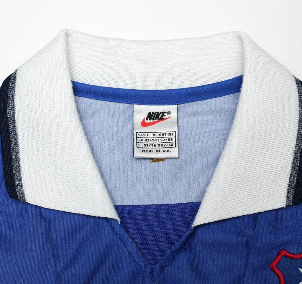 1997/99 LAUDRUP #11 Rangers Vintage Nike Home Football Shirt (L)