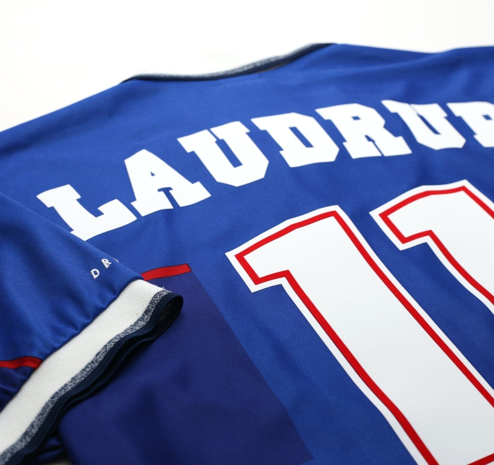 1997/99 LAUDRUP #11 Rangers Vintage Nike Home Football Shirt (L)