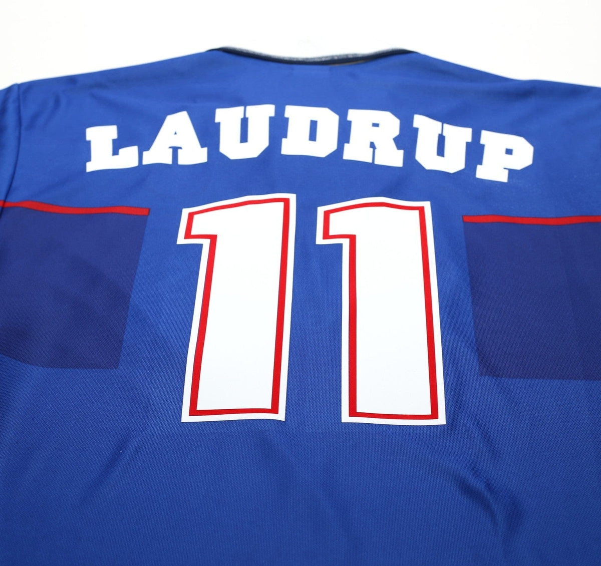 1997/99 LAUDRUP #11 Rangers Vintage Nike Home Football Shirt (L)