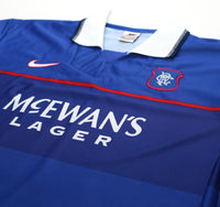 1997/99 LAUDRUP #11 Rangers Vintage Nike Home Football Shirt (L)