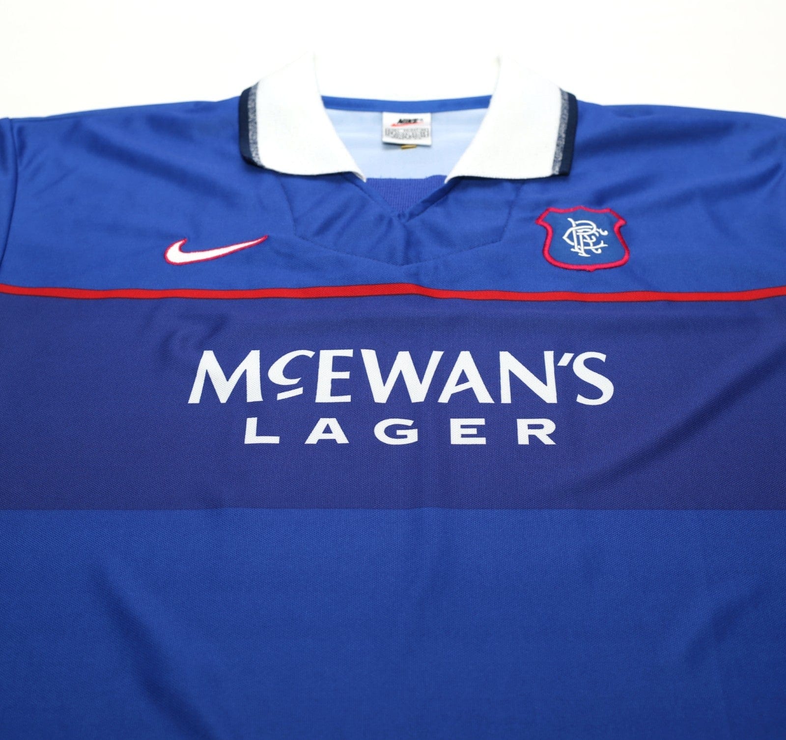 1997/99 LAUDRUP #11 Rangers Vintage Nike Home Football Shirt (L)