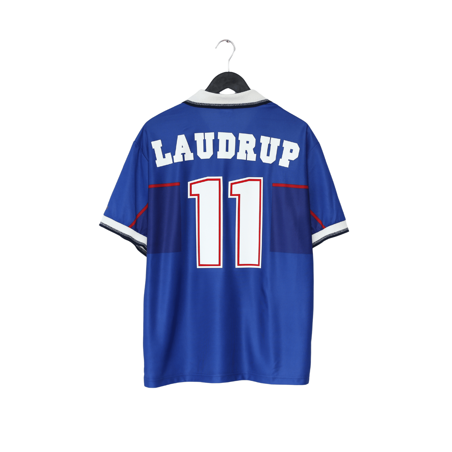 1997/99 LAUDRUP #11 Rangers Vintage Nike Home Football Shirt (L)