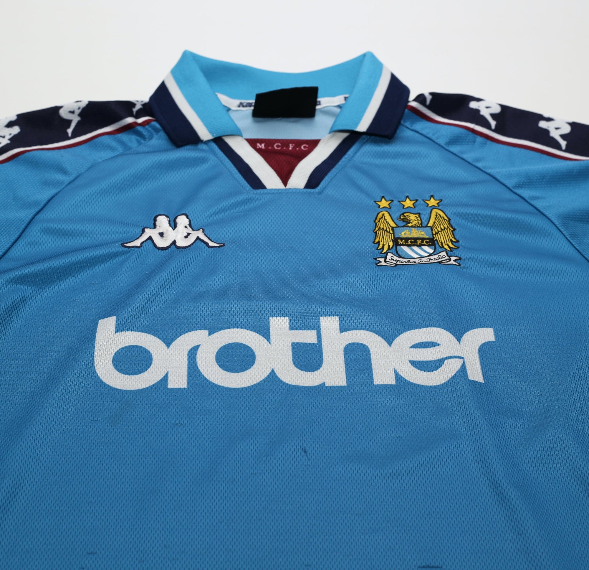 1997/99 MANCHESTER CITY Vintage Kappa Home Football Shirt (S)