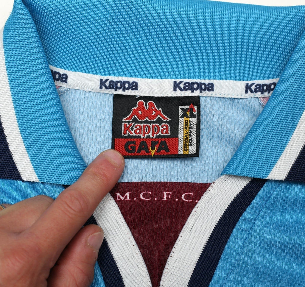 1997/99 MANCHESTER CITY Vintage Kappa Long Sleeve Home Football Shirt (XL)
