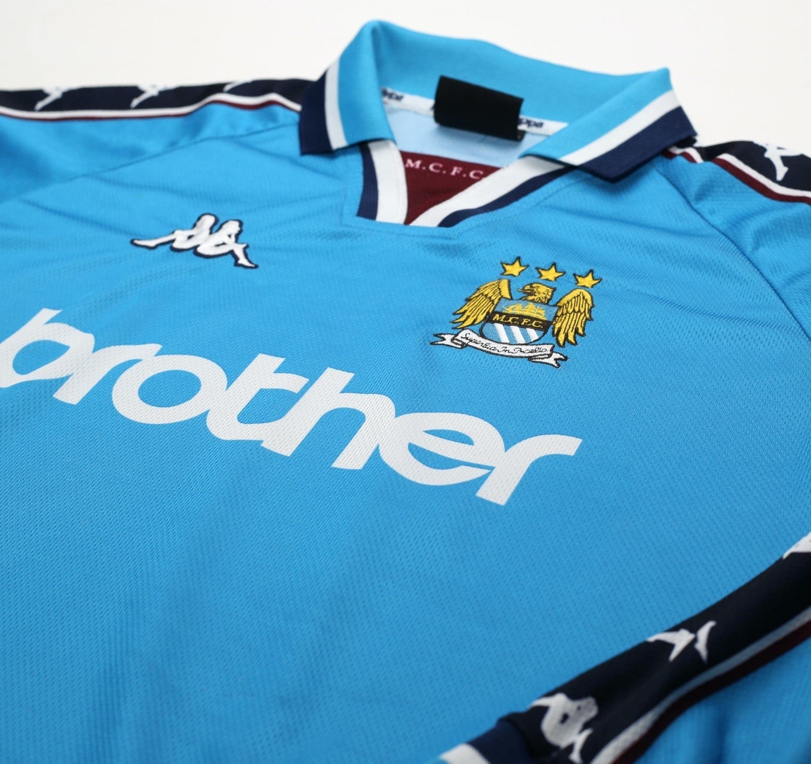 1997/99 MANCHESTER CITY Vintage Kappa Long Sleeve Home Football Shirt (XL)