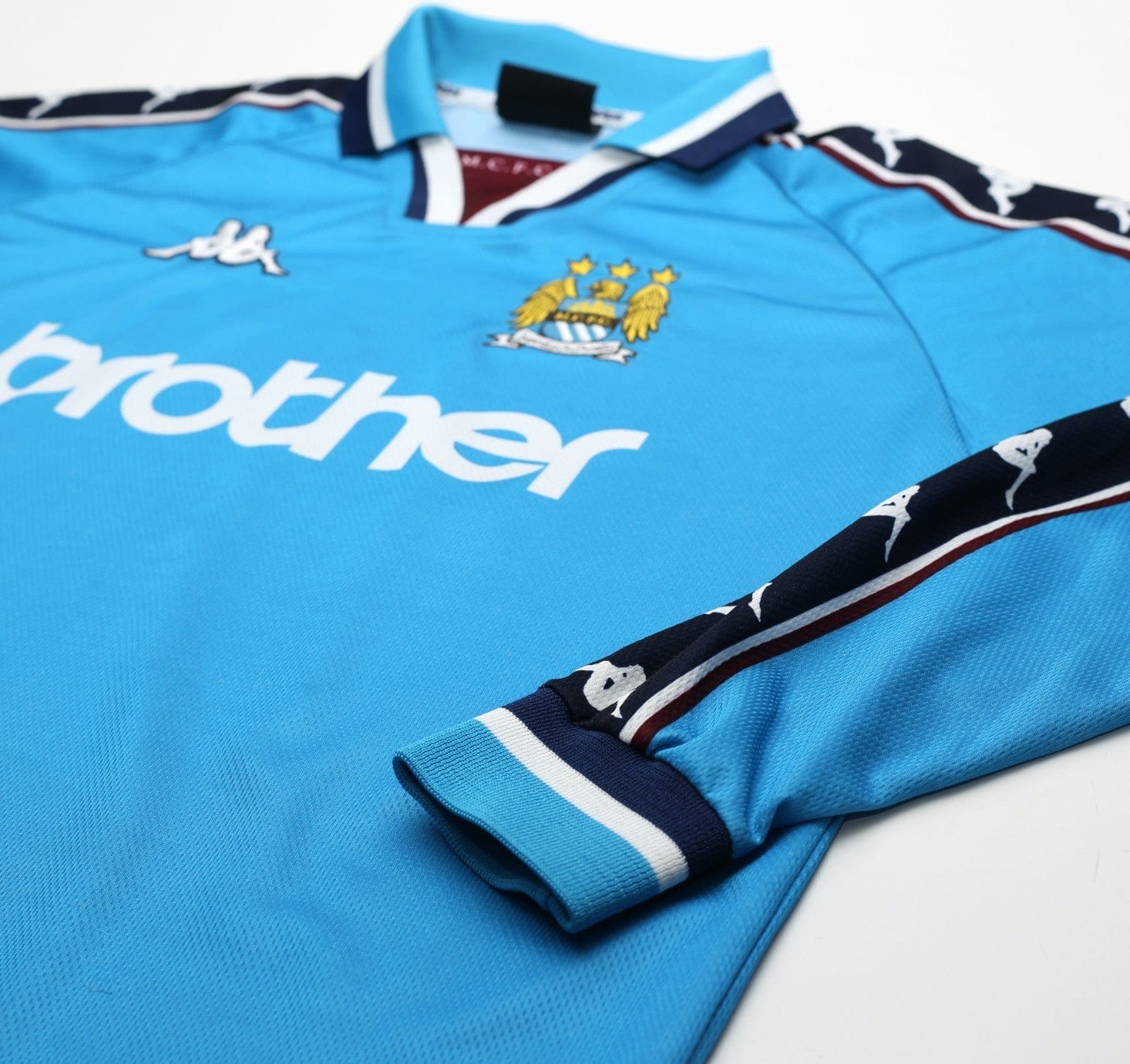 1997/99 MANCHESTER CITY Vintage Kappa Long Sleeve Home Football Shirt (XL)