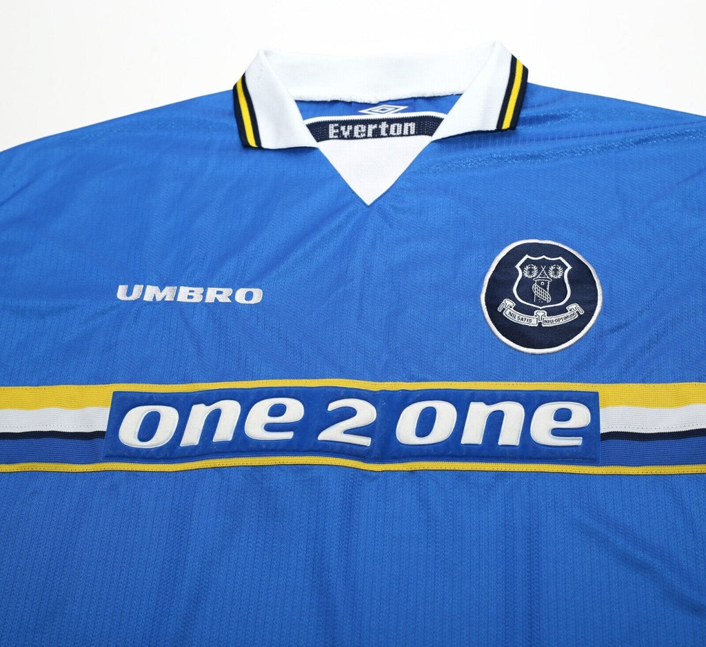 1997/99 MATERAZZI #15 Everton Vintage Umbro Home Football Shirt (XL) Italy Inter