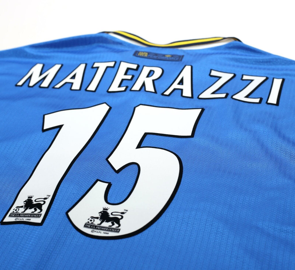 1997/99 MATERAZZI #15 Everton Vintage Umbro Home Football Shirt (XL) Italy Inter