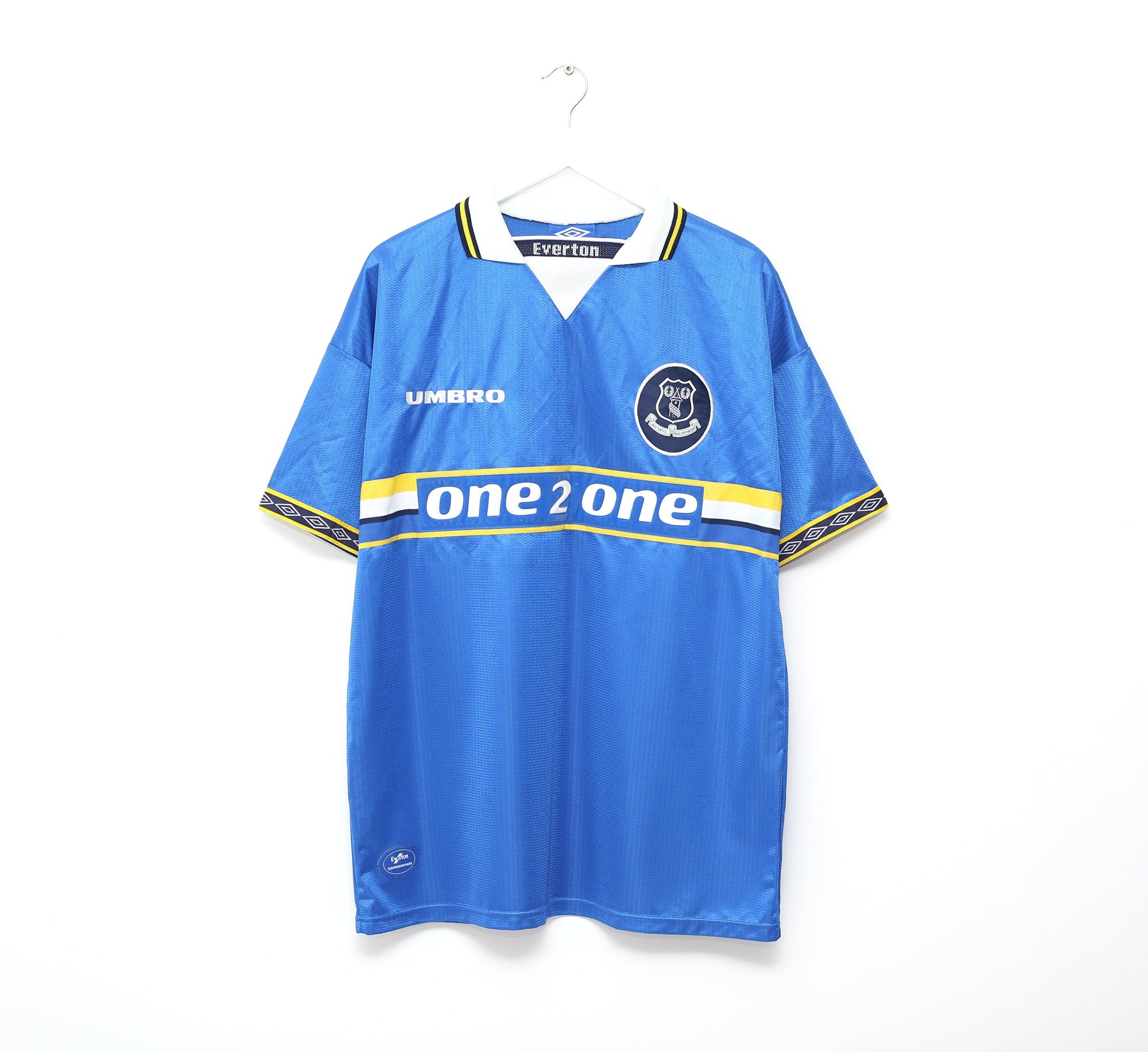 1997/99 MATERAZZI #15 Everton Vintage Umbro Home Football Shirt (XL) Italy Inter