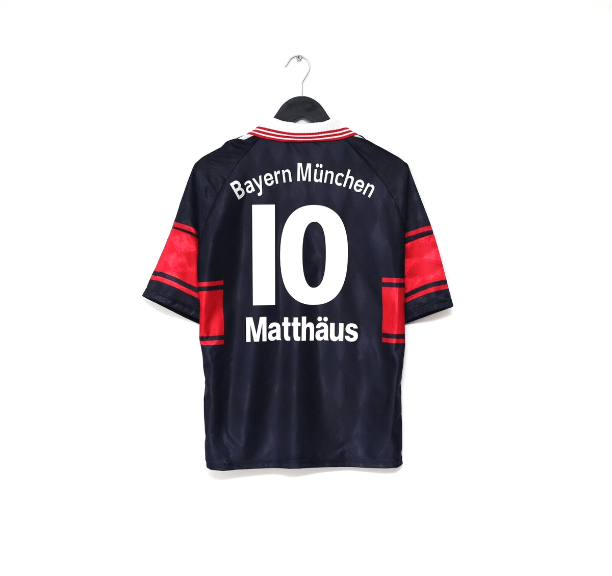 1997/99 MATTHAUS #10 Bayern Munich Vintage adidas Home Football Shirt (S)