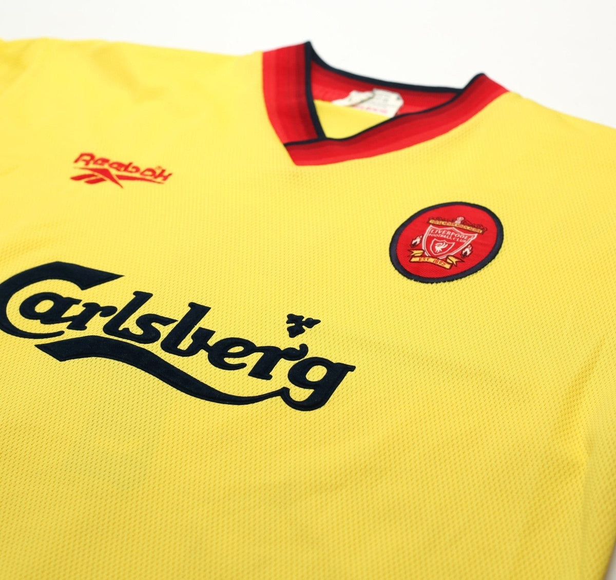 1997/99 McMANAMAN #7 Liverpool Vintage Reebok Away Football Shirt (M) 38/40