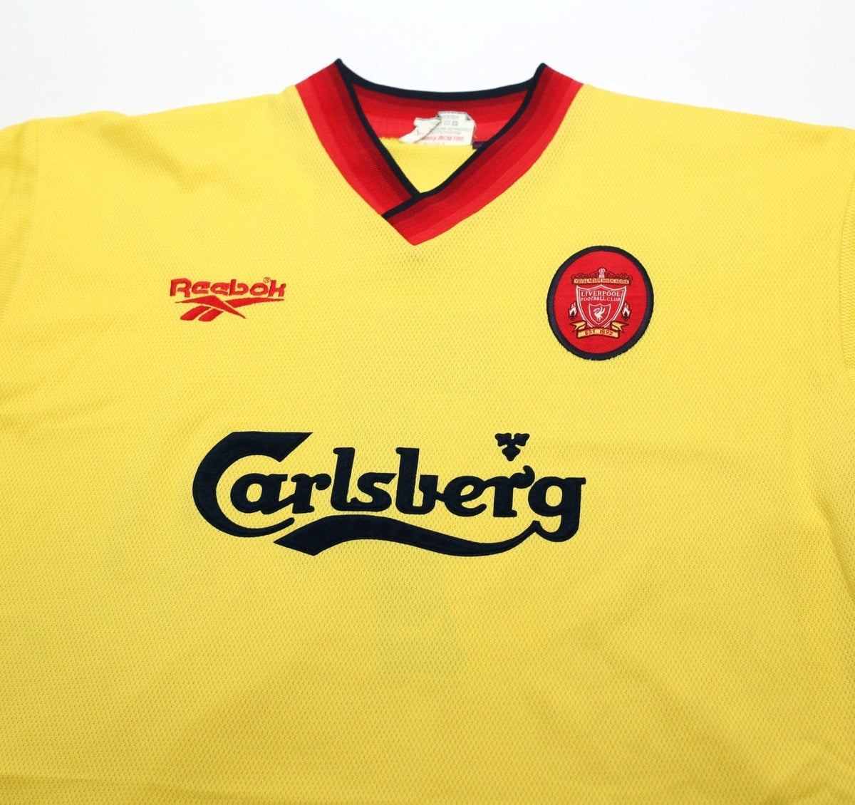 1997/99 McMANAMAN #7 Liverpool Vintage Reebok Away Football Shirt (M) 38/40