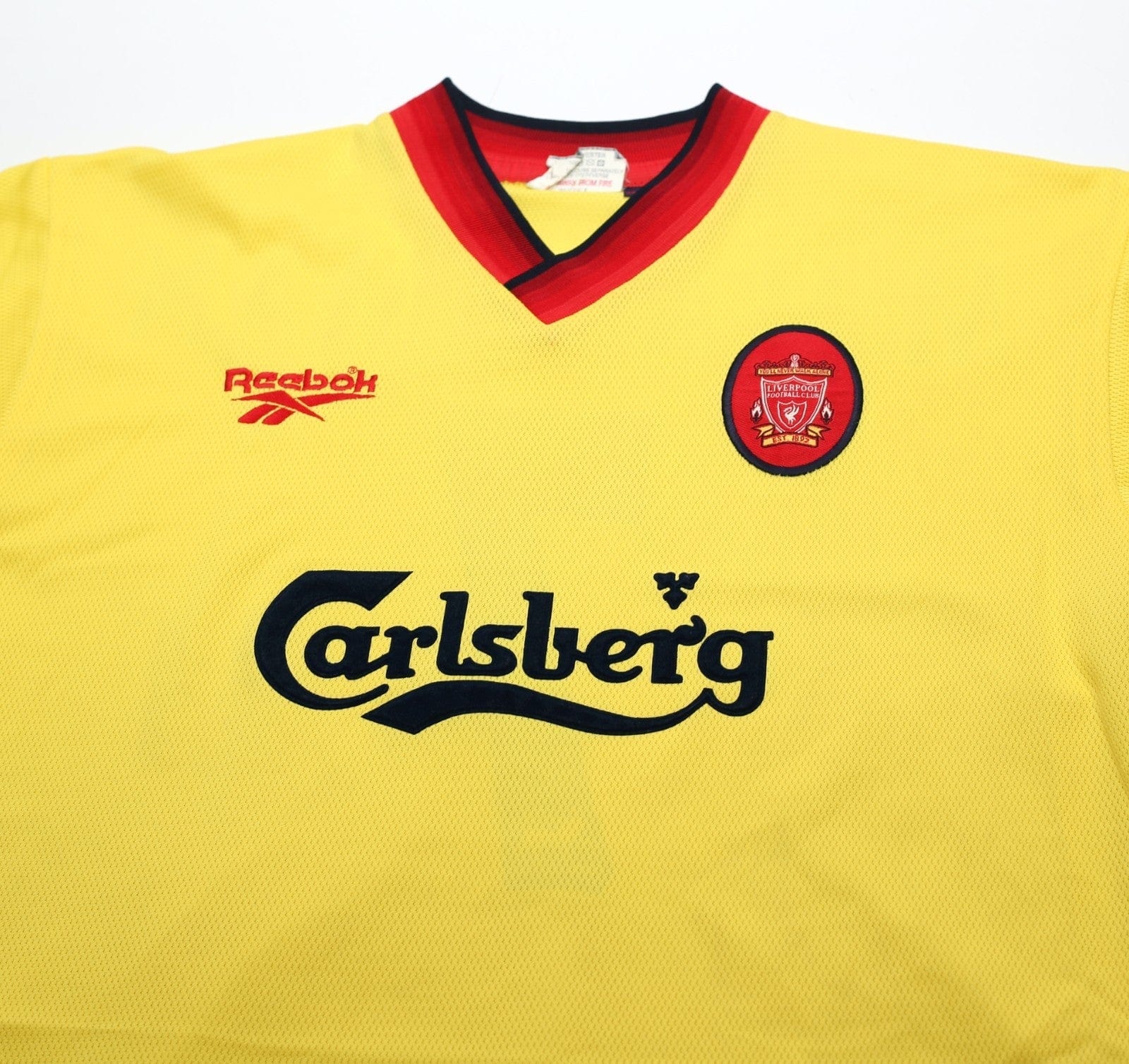 1997/99 McMANAMAN #7 Liverpool Vintage Reebok Away Football Shirt (M) 38/40