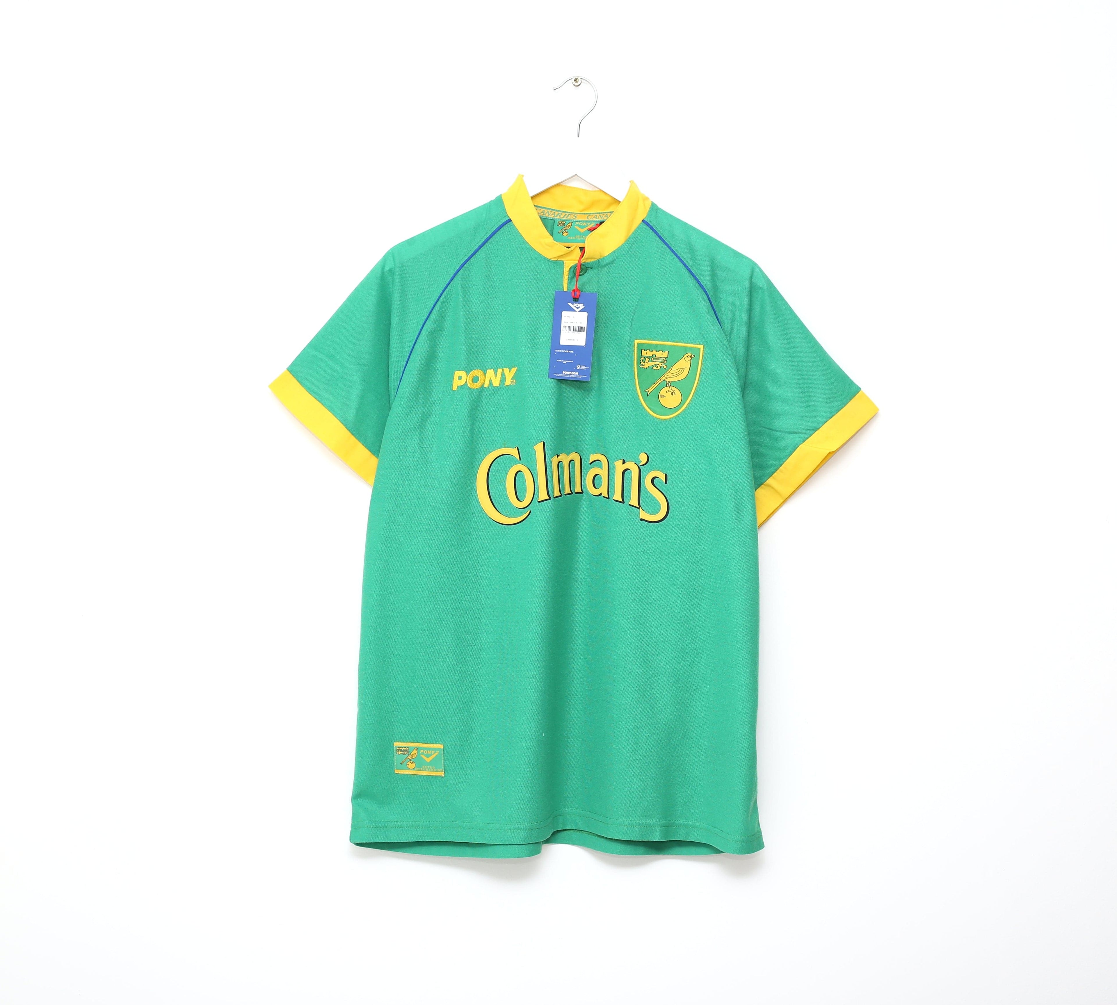 1997/99 NORWICH CITY Retro PONY Reissue Away Football Shirt
