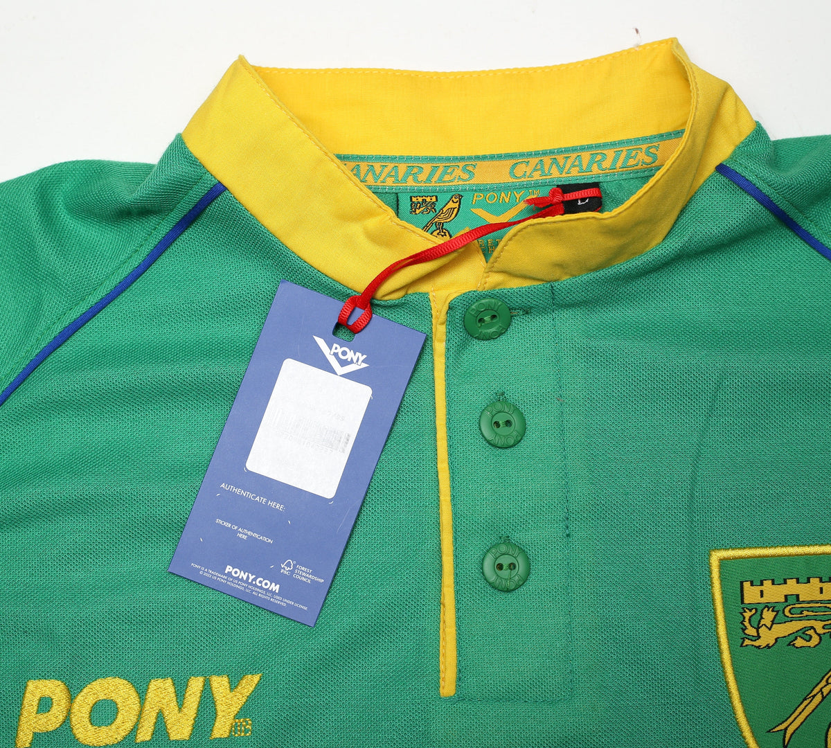1997/99 NORWICH CITY Retro PONY Reissue Away Football Shirt