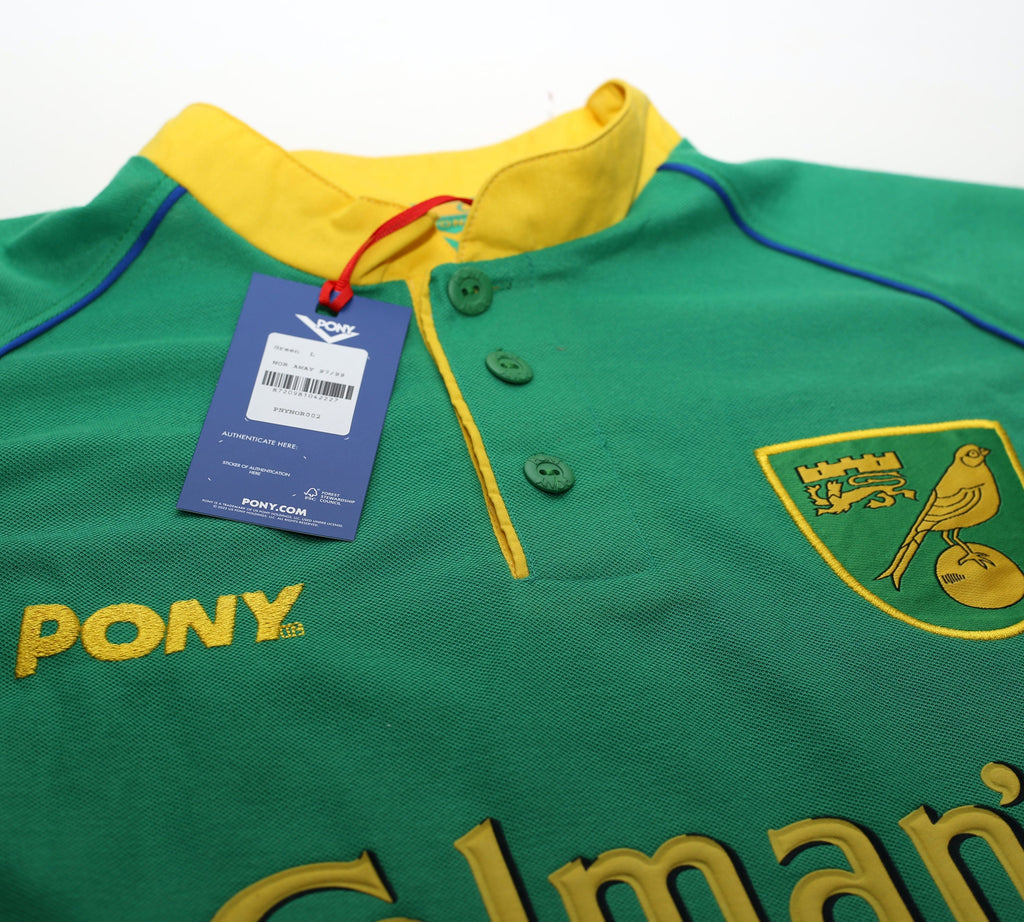 1997/99 NORWICH CITY Retro PONY Reissue Away Football Shirt