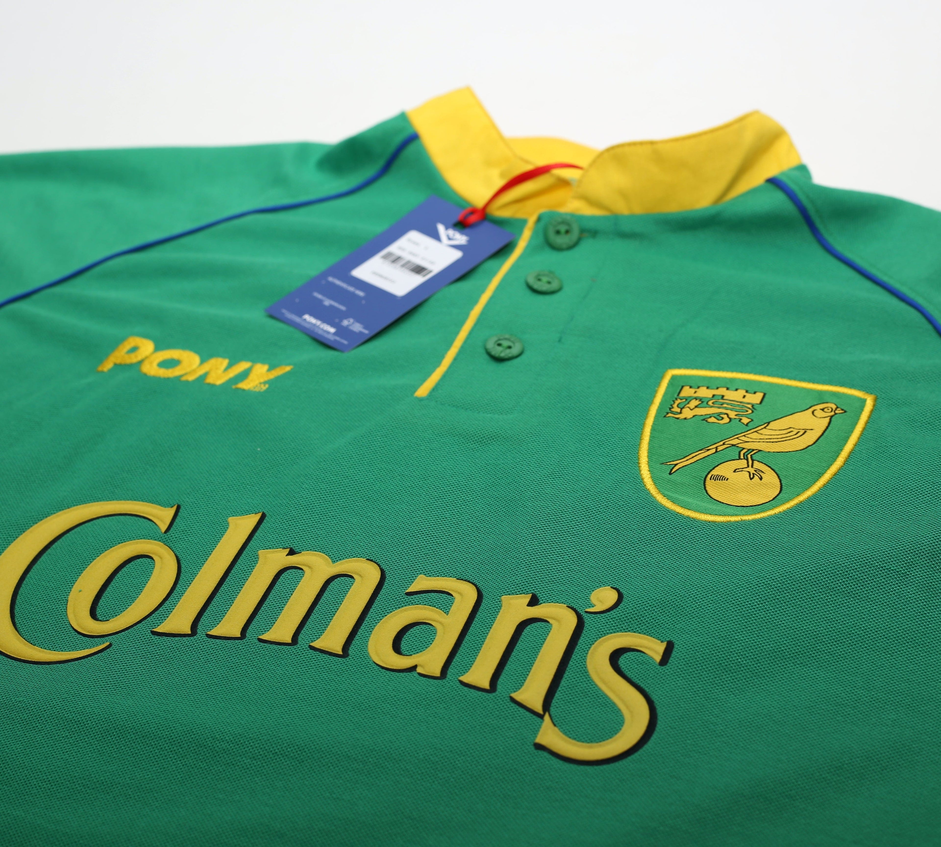 1997/99 NORWICH CITY Retro PONY Reissue Away Football Shirt