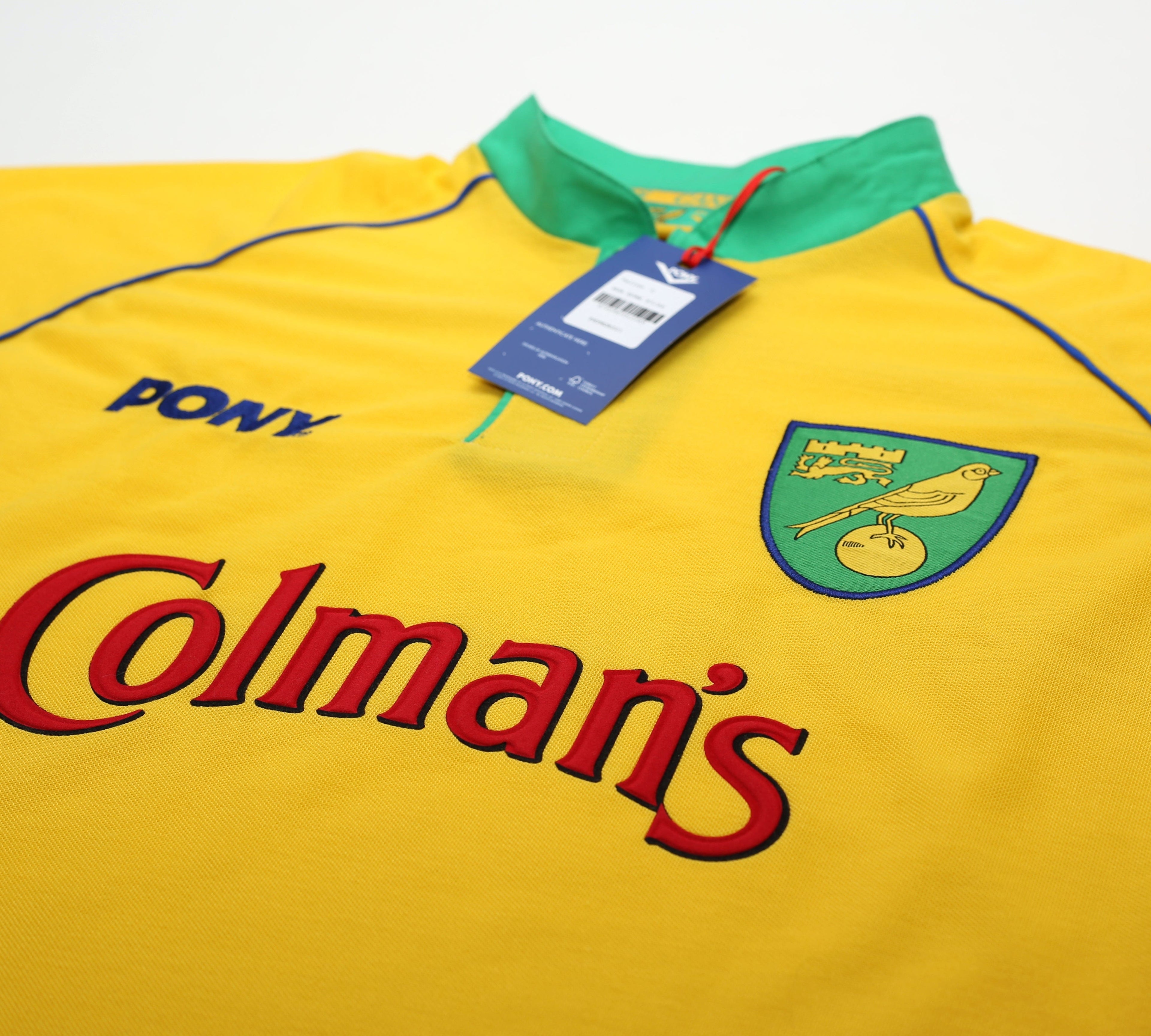 1997/99 NORWICH CITY Retro PONY Reissue Home Football Shirt