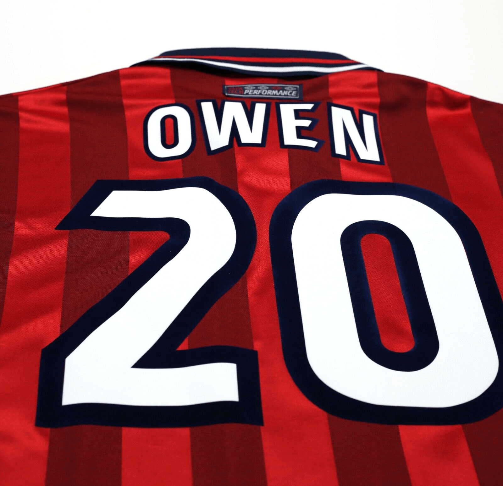 1997/99 OWEN #20 England Vintage Umbro Away Football Shirt (M) World Cup 98