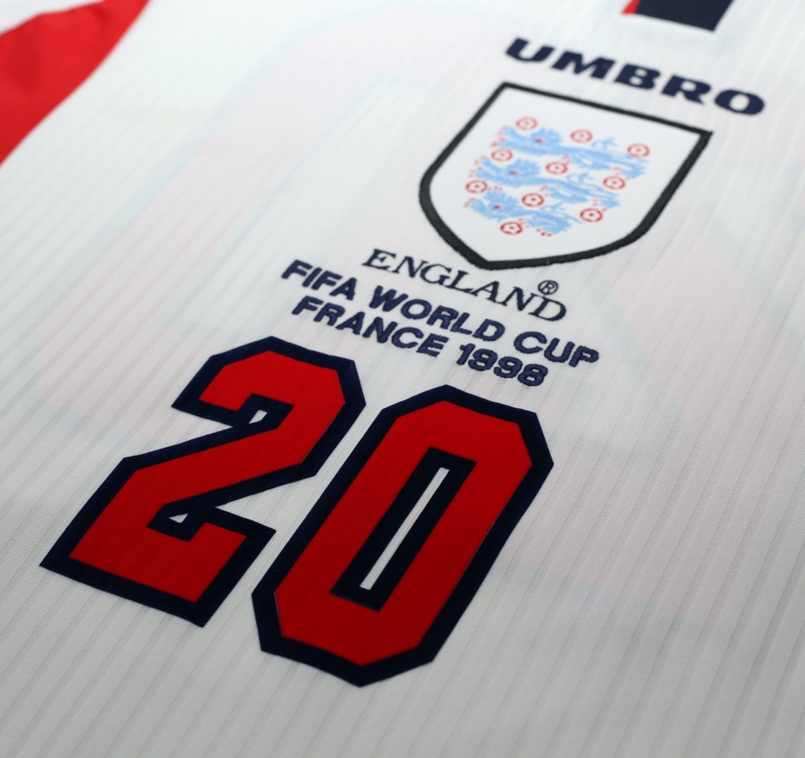1997/99 OWEN #20 England Vintage Umbro Home Football Shirt (L/XL) France WC 98