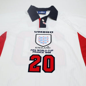 1997/99 Owen #20 England Vintage Umbro Home Football Shirt (L/XL) WC 1998