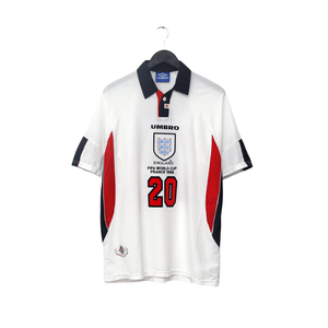 1997/99 Owen #20 England Vintage Umbro Home Football Shirt (L/XL) WC 1998
