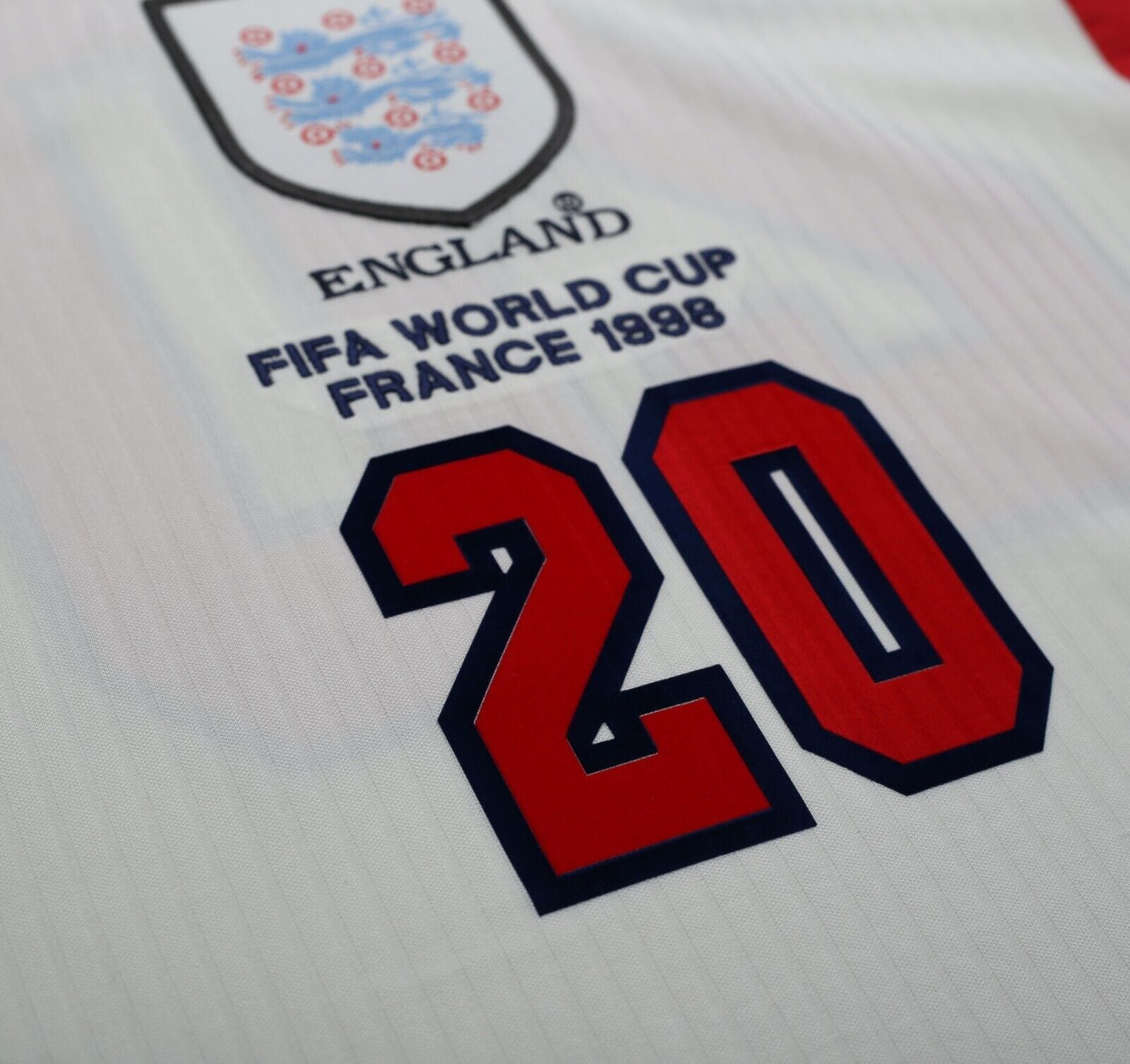 1997/99 OWEN #20 England Vintage Umbro Home Football Shirt (M/L) France WC 98