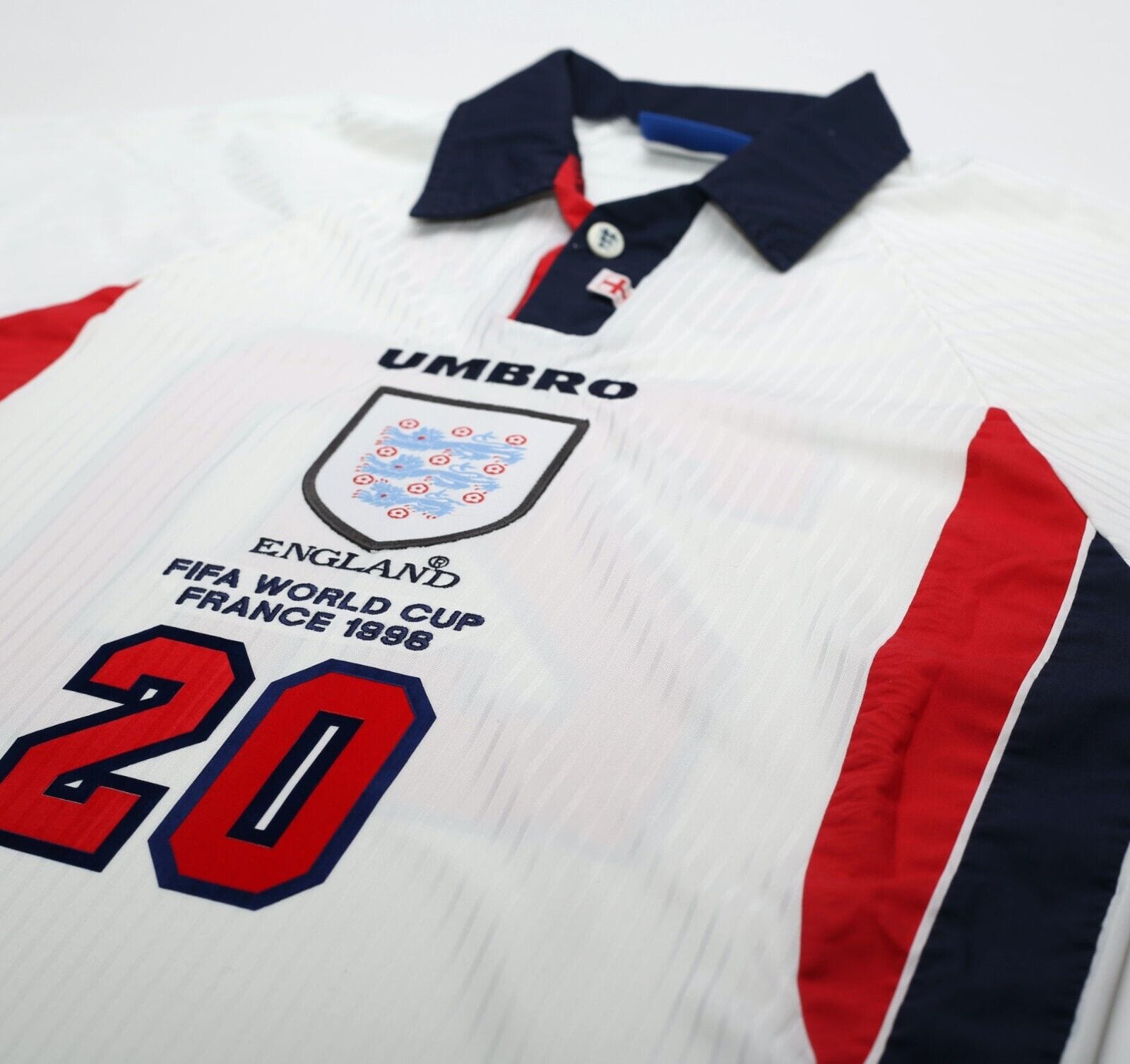 1997/99 OWEN #20 England Vintage Umbro Home Football Shirt (M/L) France WC 98