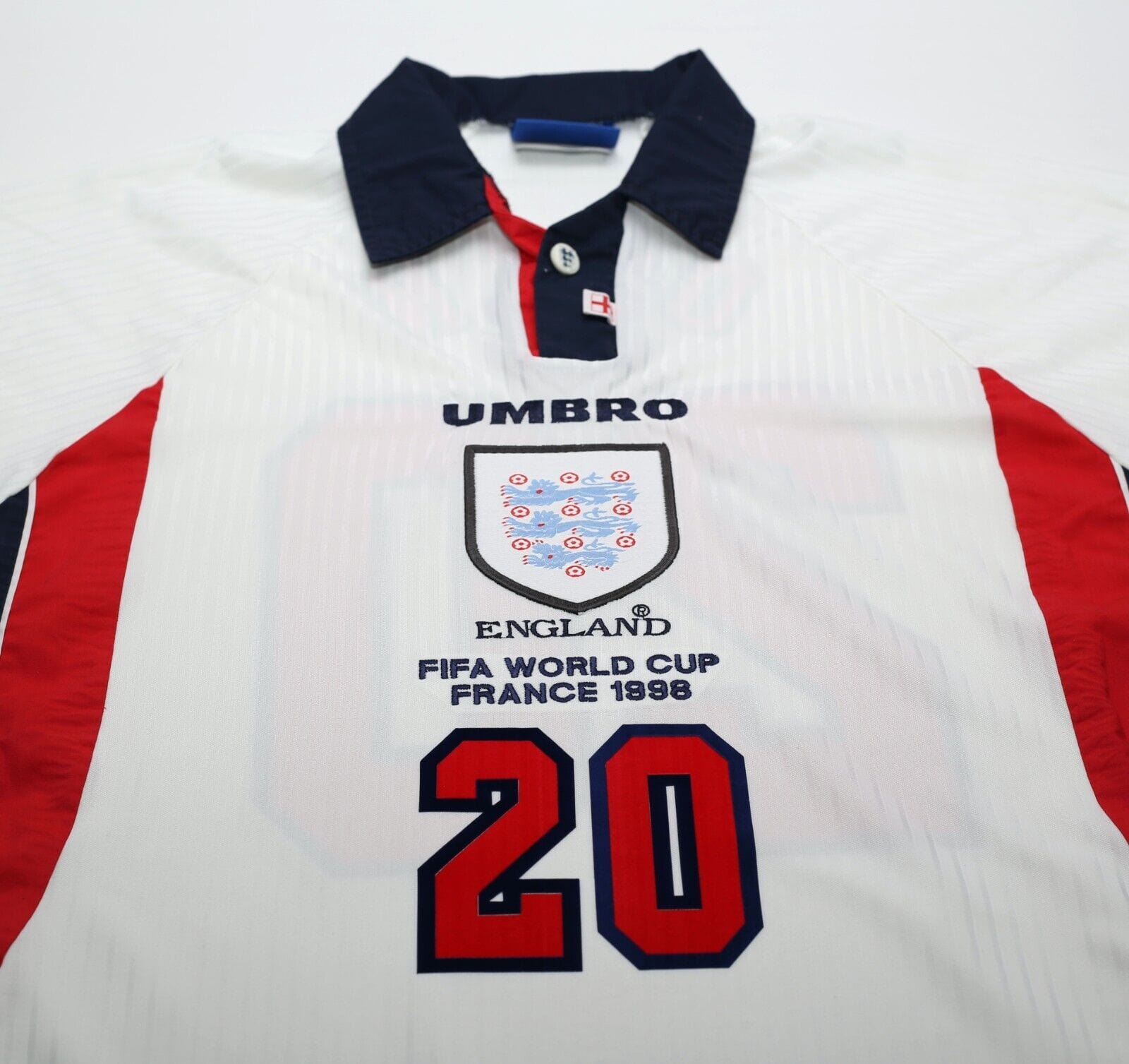 1997/99 OWEN #20 England Vintage Umbro Home Football Shirt (M/L) France WC 98