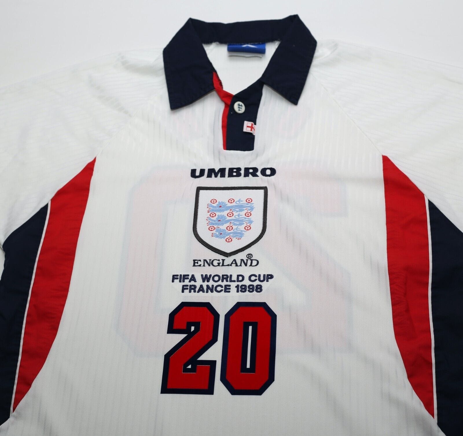 1997/99 OWEN #20 England Vintage Umbro Home Football Shirt (M/L) France WC 98