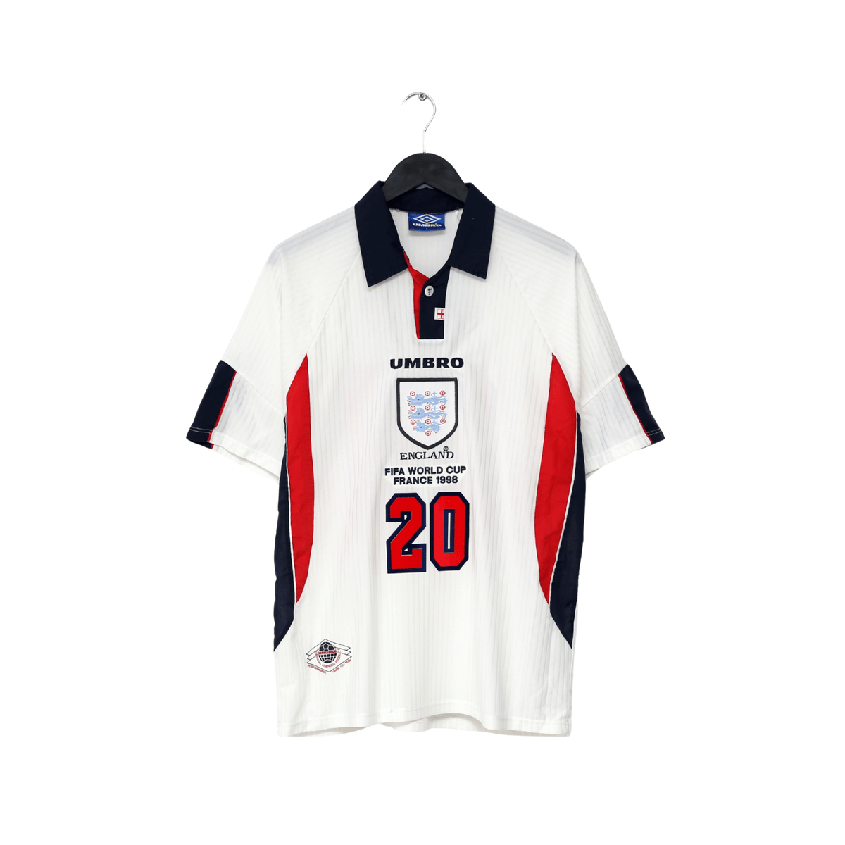 1997/99 OWEN #20 England Vintage Umbro Home Football Shirt (M/L) France WC 98