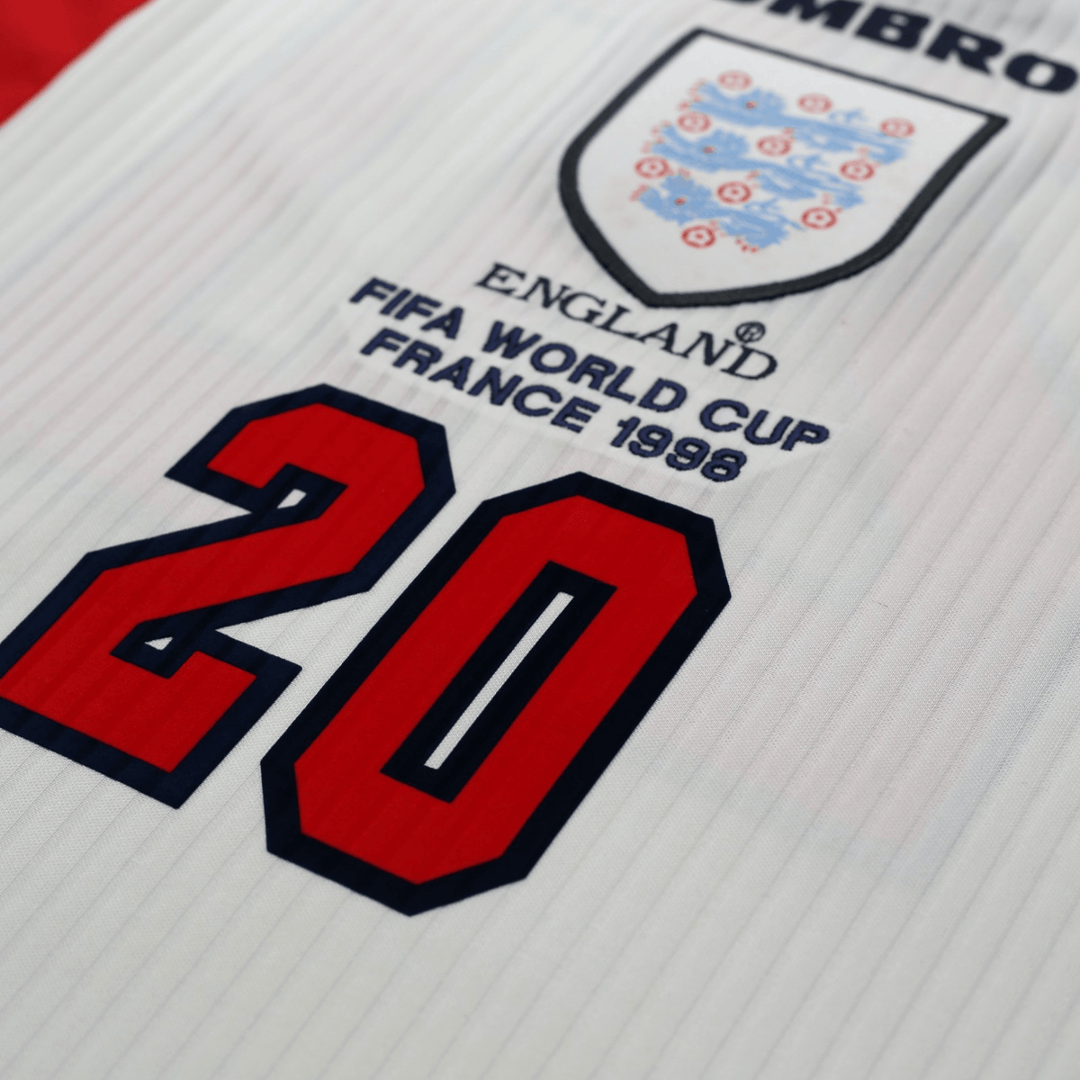 1997/99 Owen #20 England Vintage Umbro Home Football Shirt (M/L) WC 1998