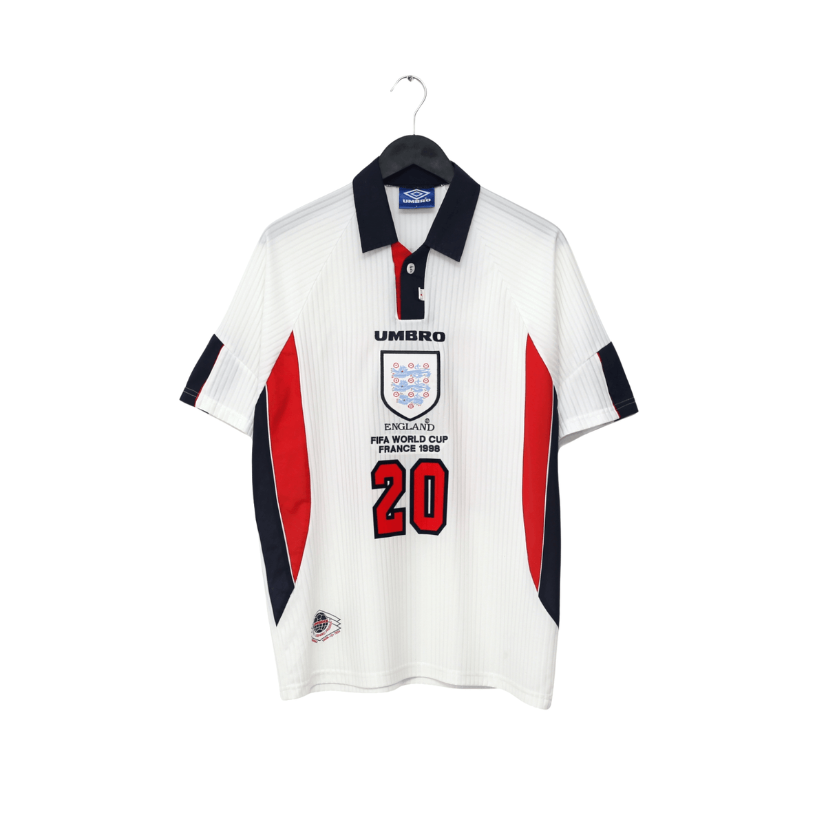 1997/99 Owen #20 England Vintage Umbro Home Football Shirt (M/L) WC 1998