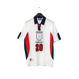 1997/99 Owen #20 England Vintage Umbro Home Football Shirt (M/L) WC 1998
