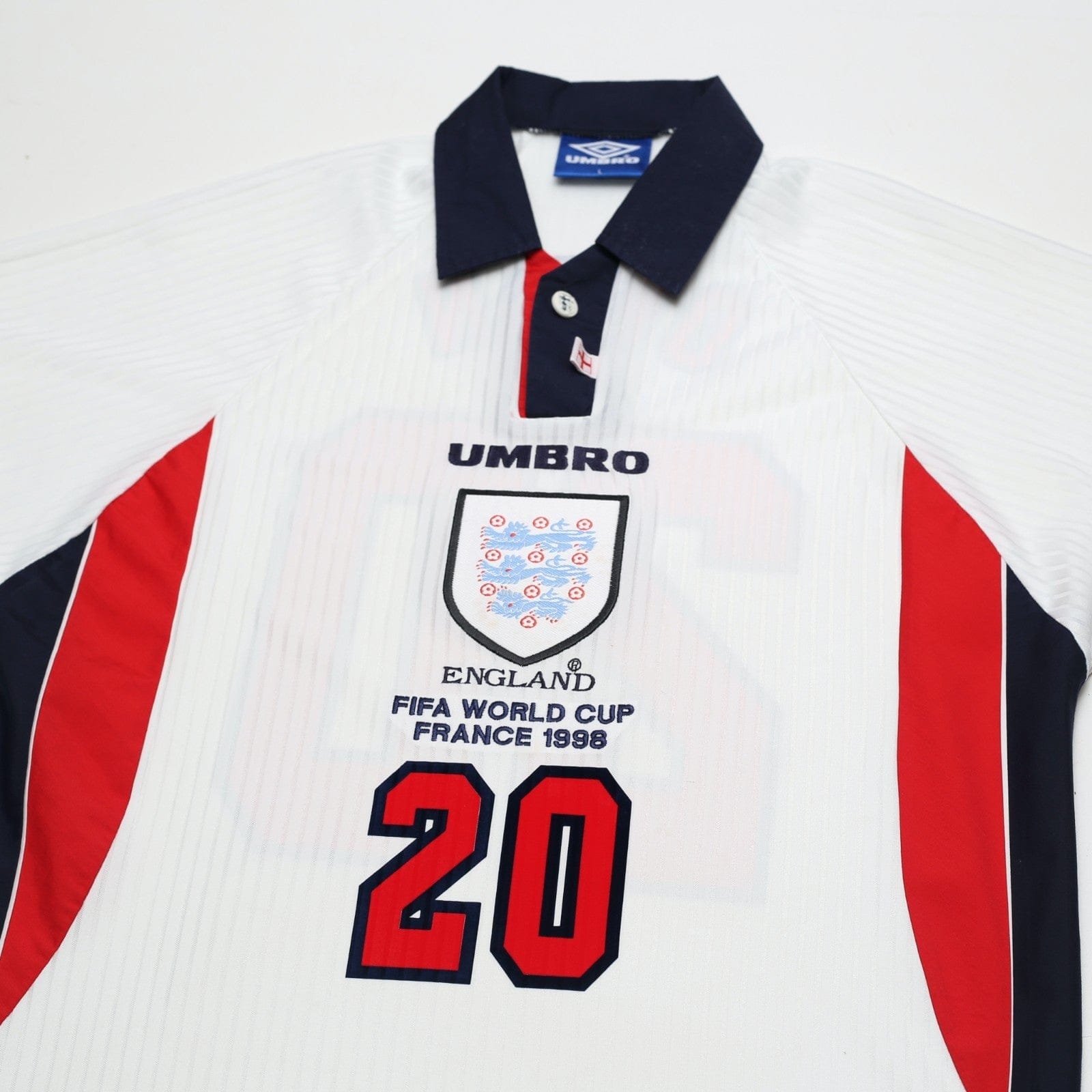 1997/99 Owen #20 England Vintage Umbro Home Football Shirt (M/L) WC 1998