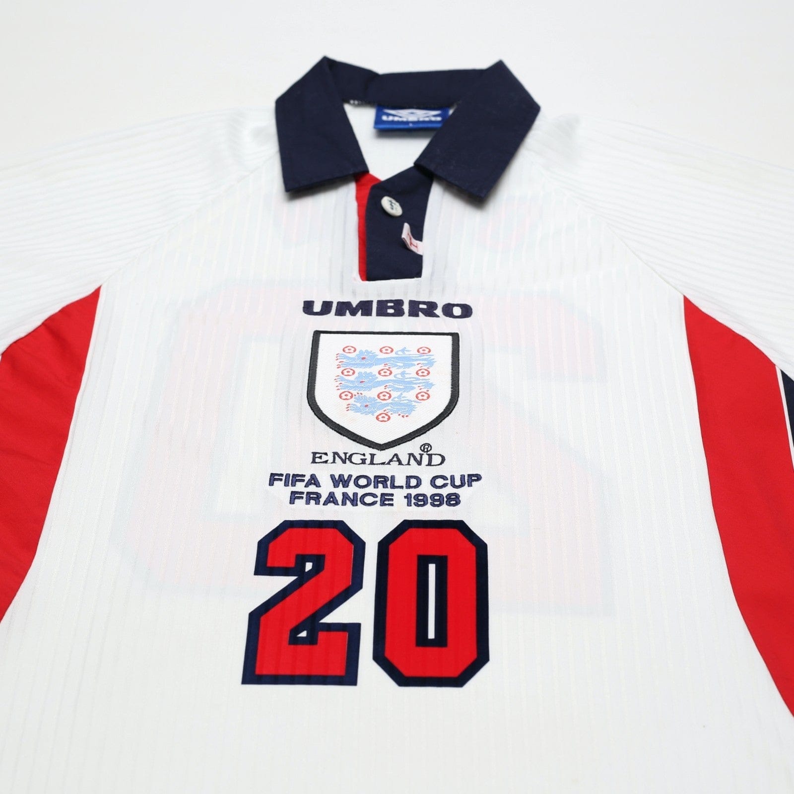 1997/99 Owen #20 England Vintage Umbro Home Football Shirt (M/L) WC 1998