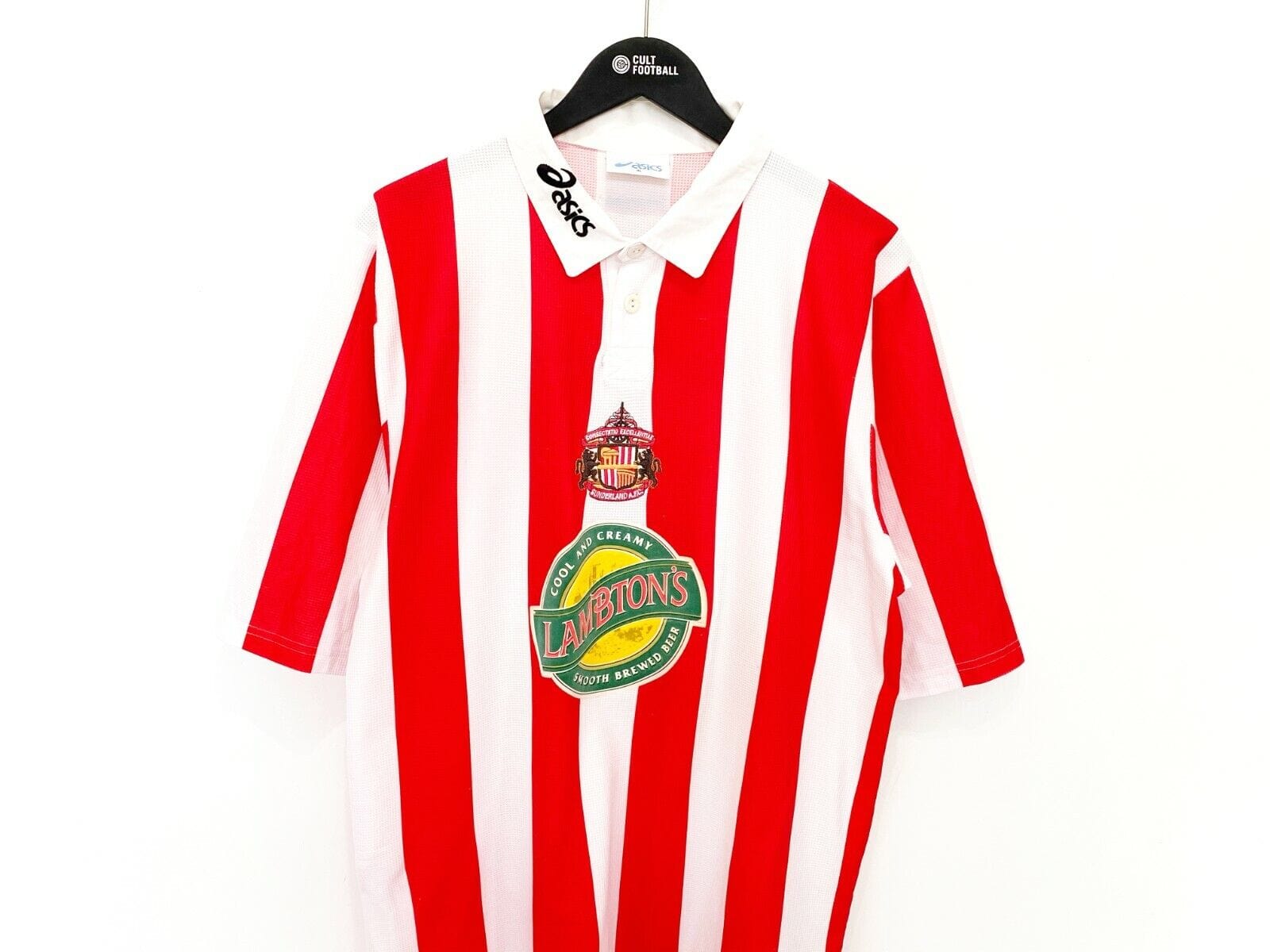 1997/99 PHILLIPS #10 Sunderland Vintage Asics Home Football Shirt Jersey (L/XL)