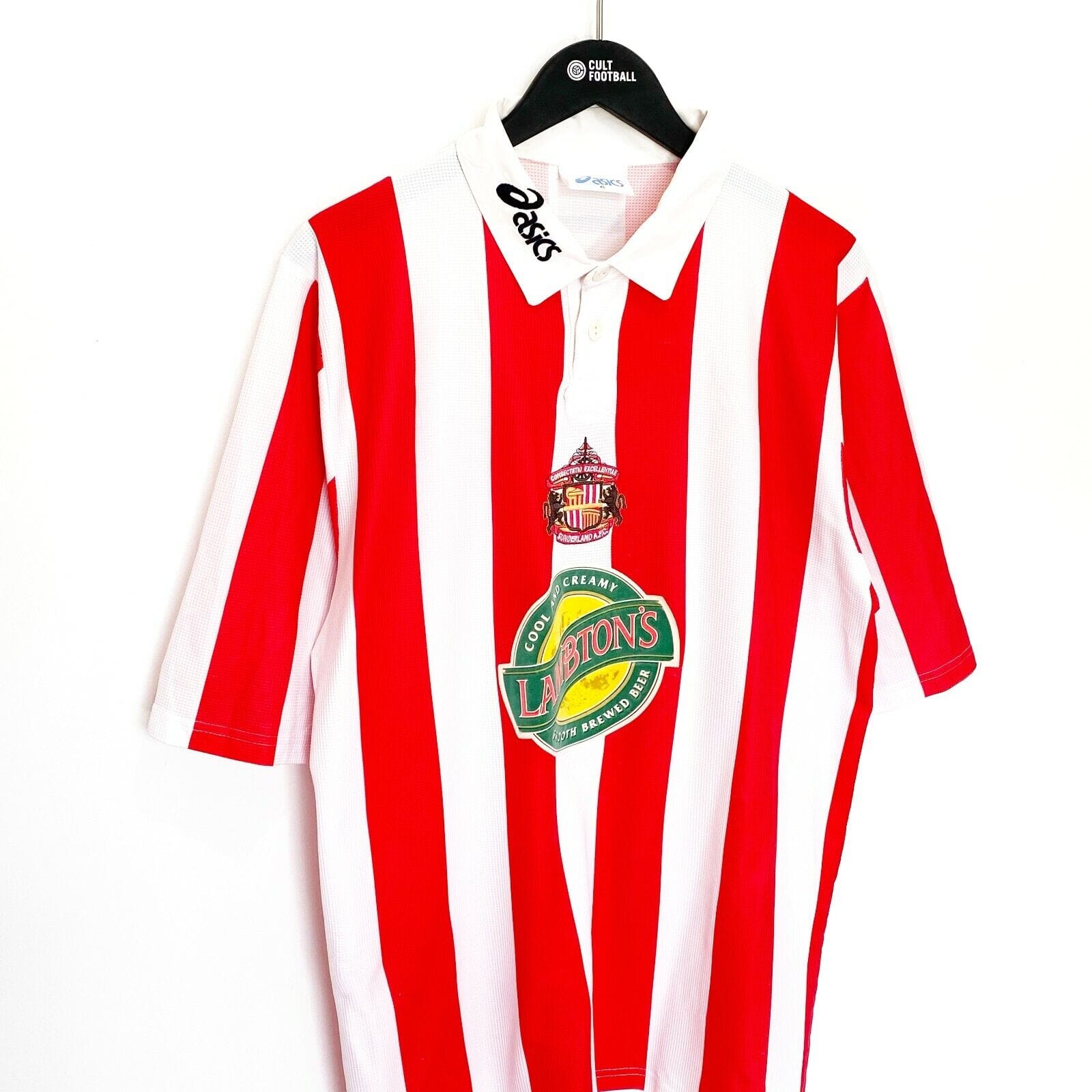 1997/99 PHILLIPS #10 Sunderland Vintage Asics Home Football Shirt Jersey (L/XL)