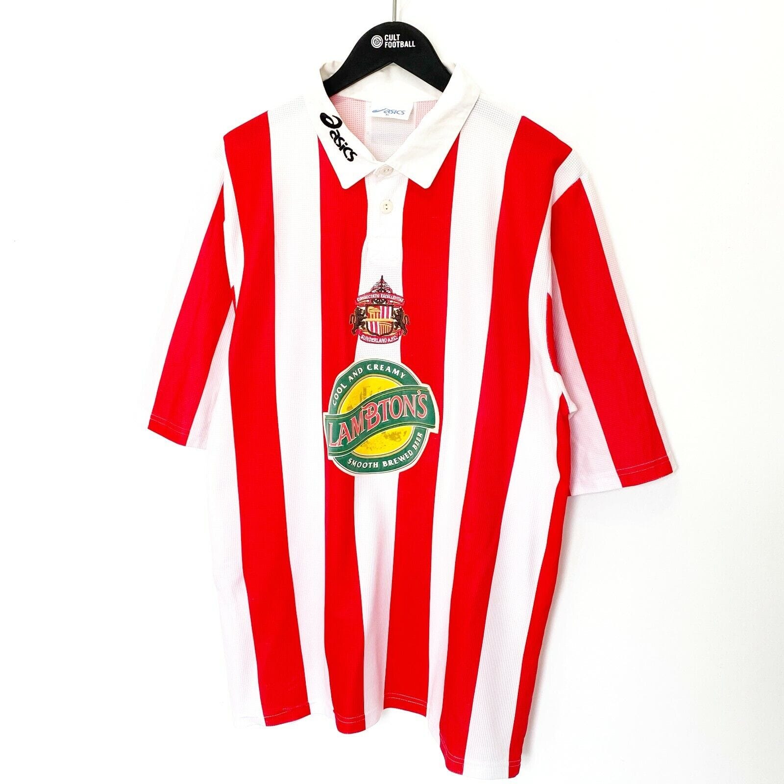 1997/99 PHILLIPS #10 Sunderland Vintage Asics Home Football Shirt Jersey (L/XL)