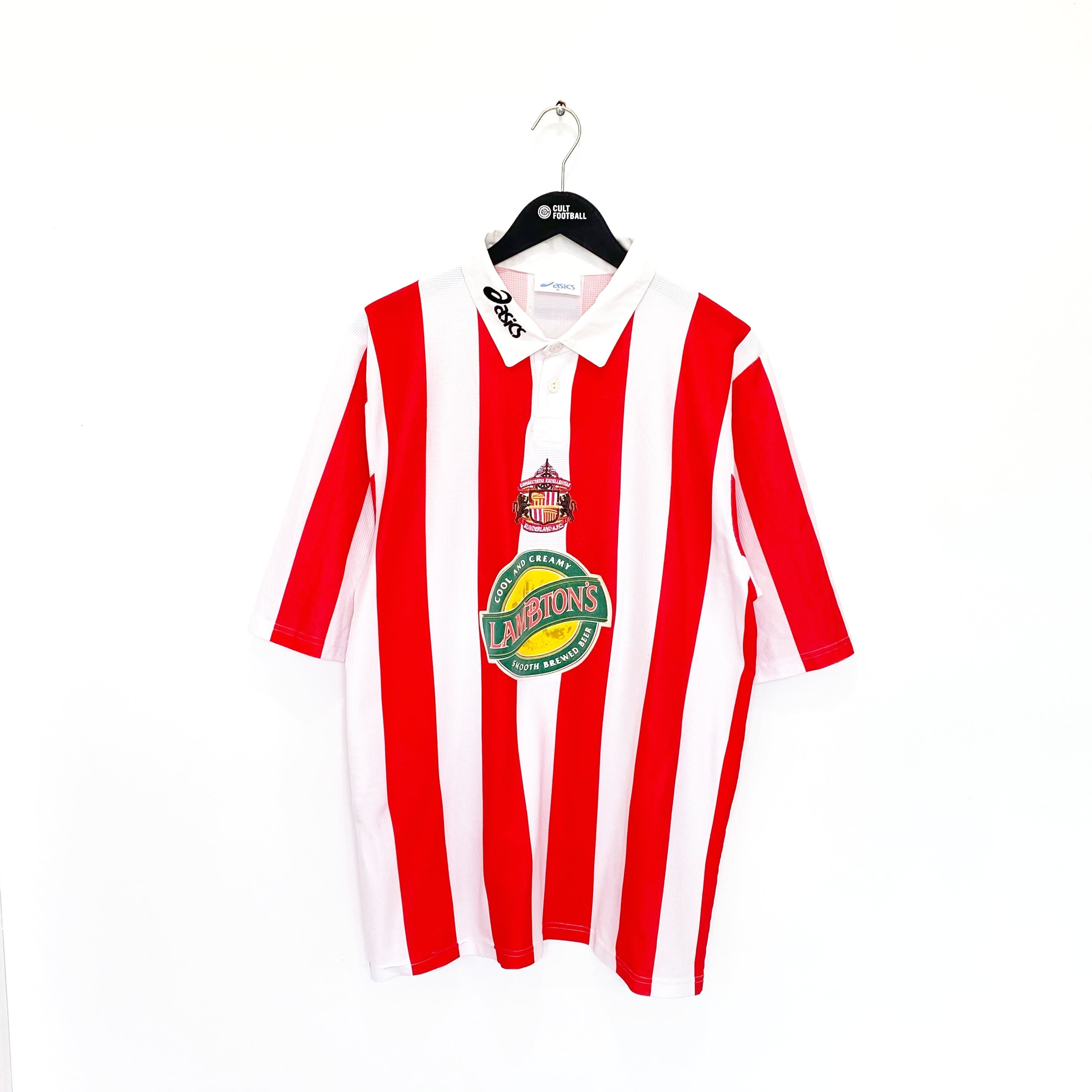 1997/99 PHILLIPS #10 Sunderland Vintage Asics Home Football Shirt Jersey (XL)