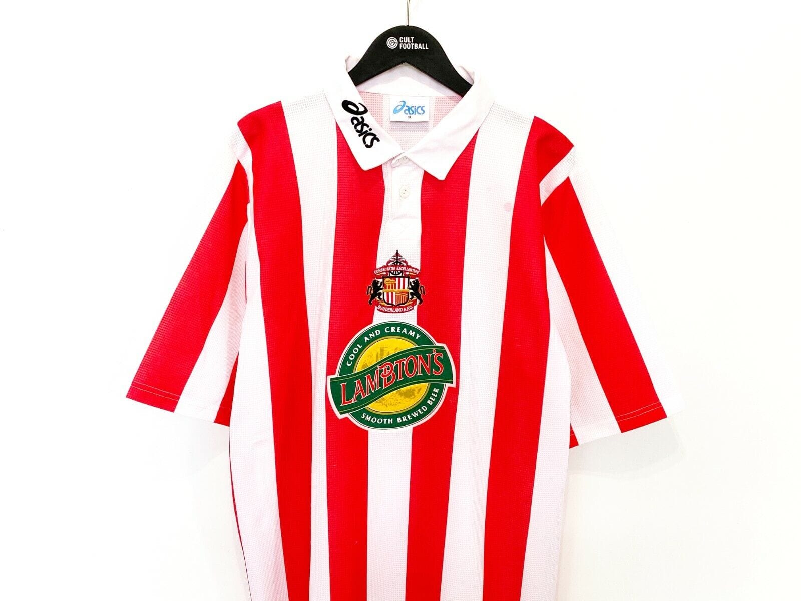 1997/99 PHILLIPS #10 Sunderland Vintage Asics Home Football Shirt Jersey (XL)