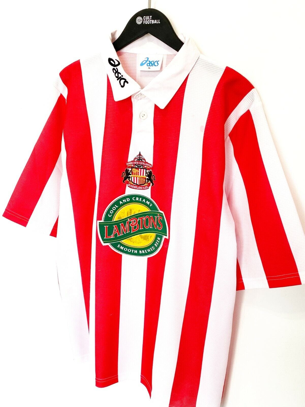 1997/99 PHILLIPS #10 Sunderland Vintage Asics Home Football Shirt Jersey (XL)