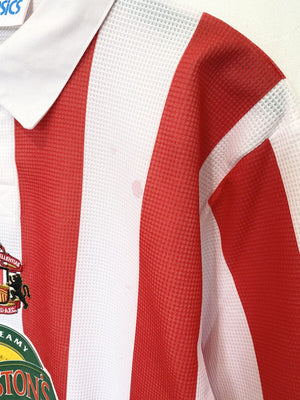 1997/99 PHILLIPS #10 Sunderland Vintage Asics Home Football Shirt Jersey (XL)