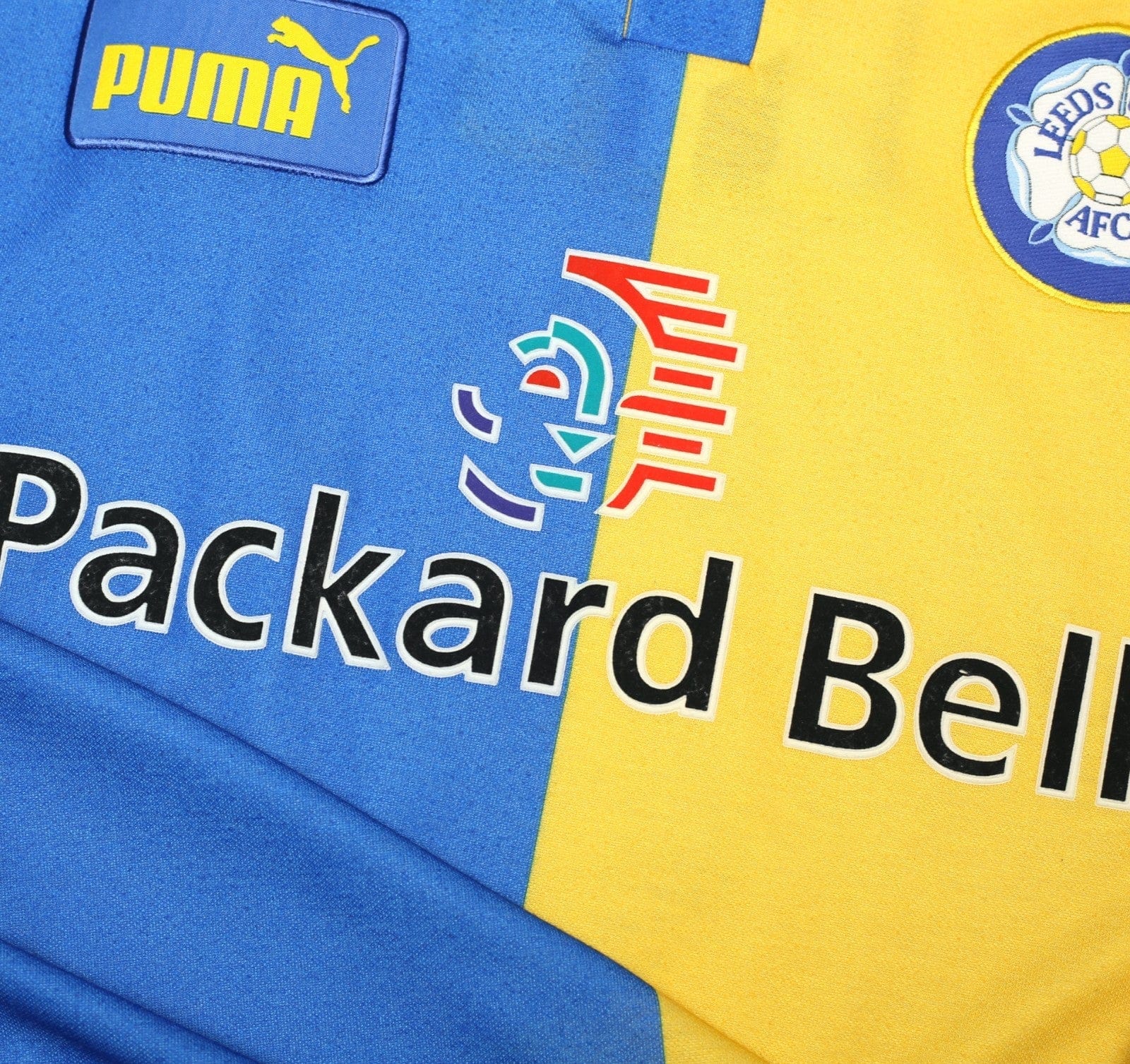 1997/99 RADEBE #5 Leeds United Vintage PUMA Away Football Shirt (S/M)